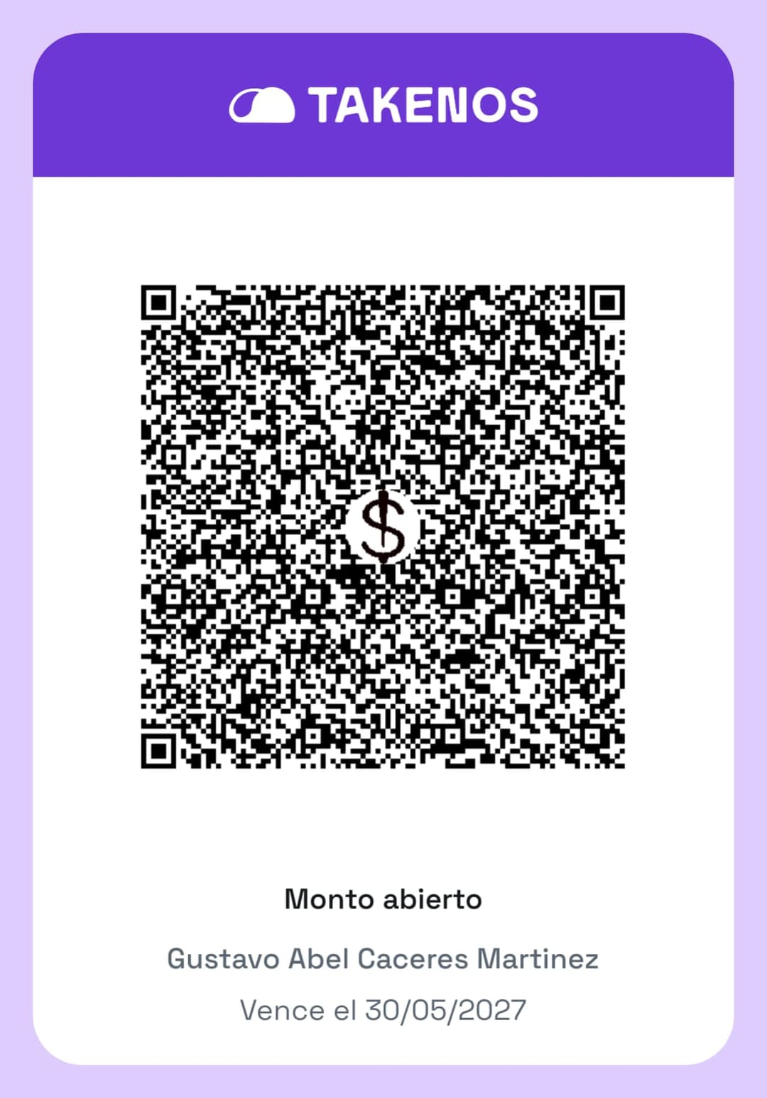 Codigo QR para pago de inscripcion